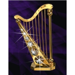 Harfa - pozłacana miniaturka